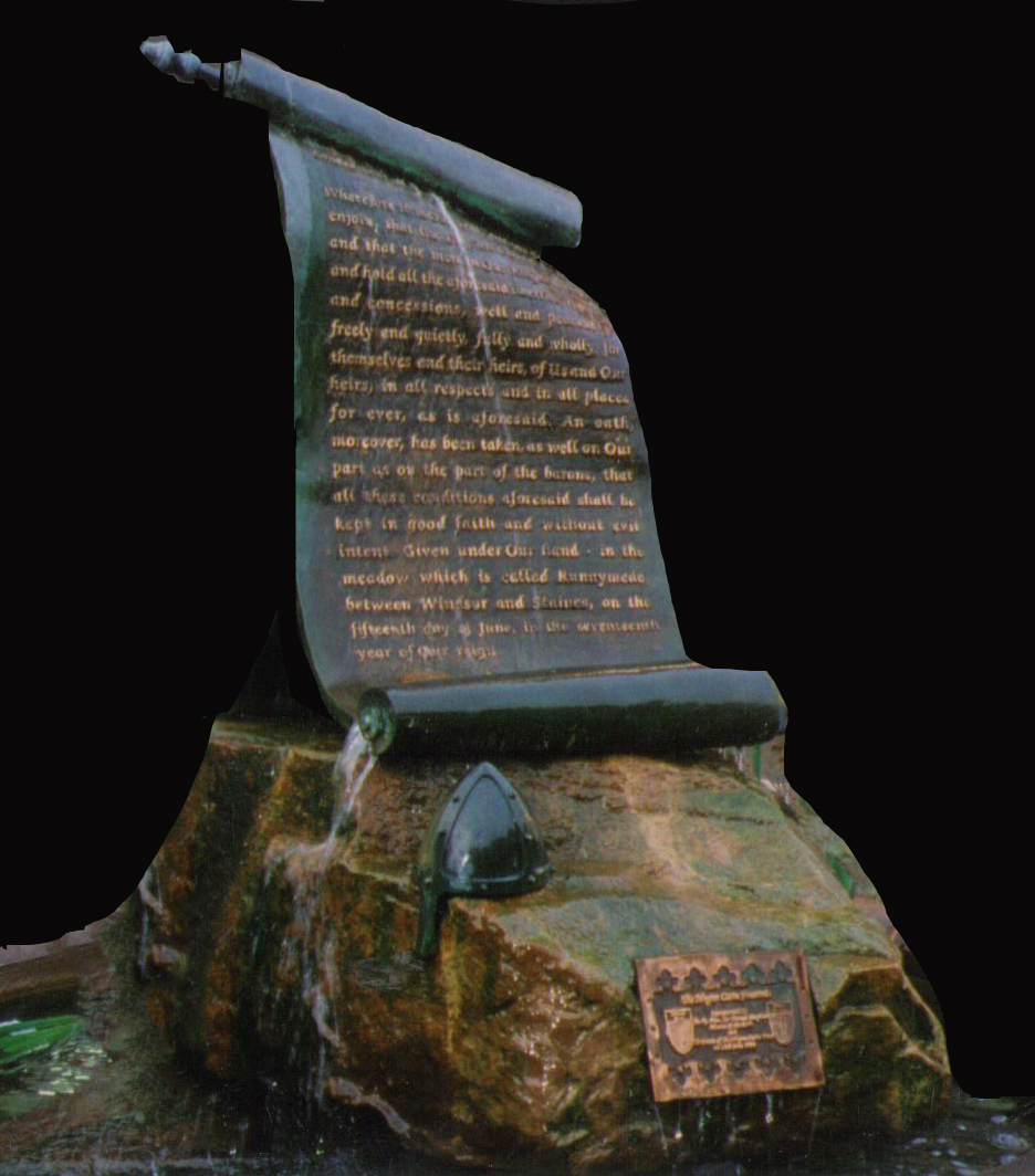 The Magna Carta Fountain Bronze Sculpture - The Magna Carta Fountain