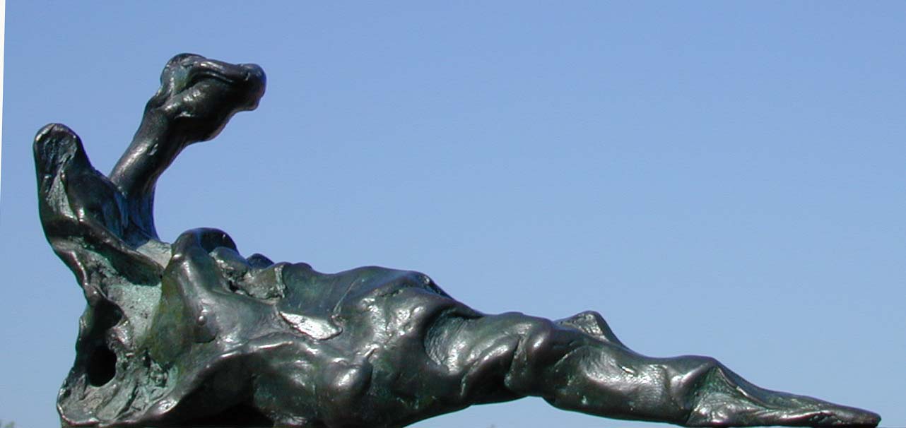 Mother and Child Reclining Bronze Sculpture - Mother and Child Reclining