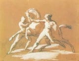 The Race for Riderless Horses - sketch.